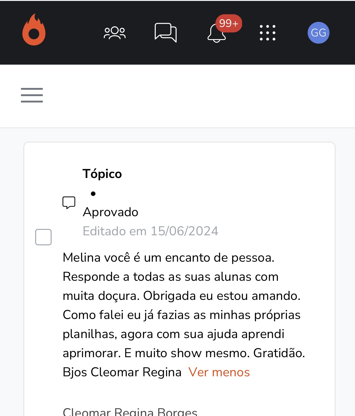 Depoimento: estou amando, aprendi a aprimorar minhas planilhas